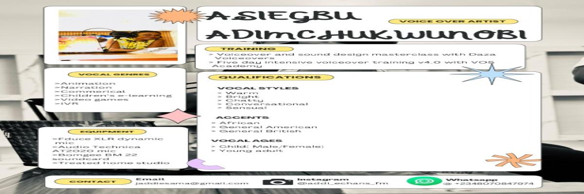 Audio production/ voiceover